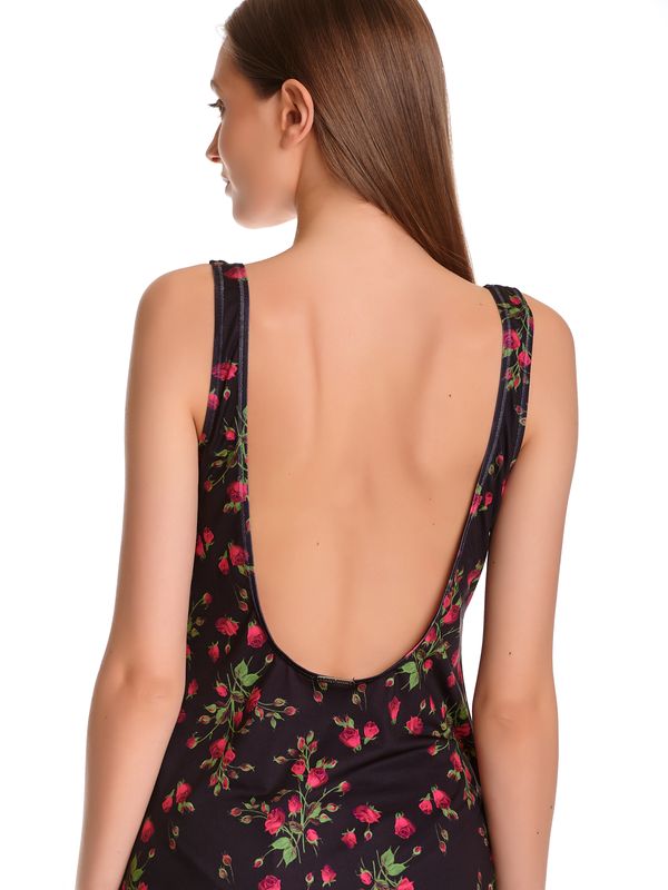 Nastrovje Potsdam Pussy Deluxe Vintage Rose Damen Strandkleid schwarz allover Jubiläumsangebot