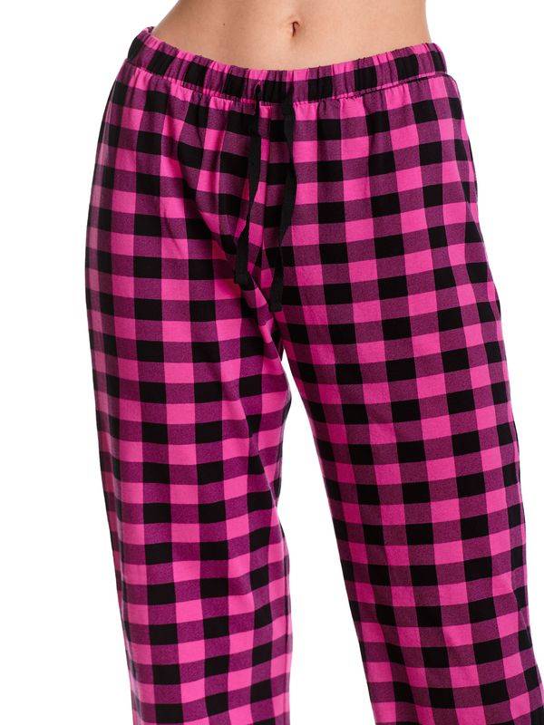 Nastrovje Potsdam Pussy Deluxe Pink Checkered Damen Schlafhose schwarz/lightpink Heißer Verkauf