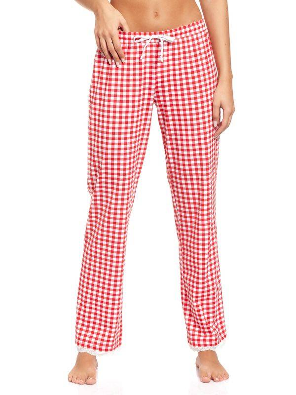 Nastrovje Potsdam Pussy Deluxe Red Plaid Damen Schlafhose rot allover Große Rabatte