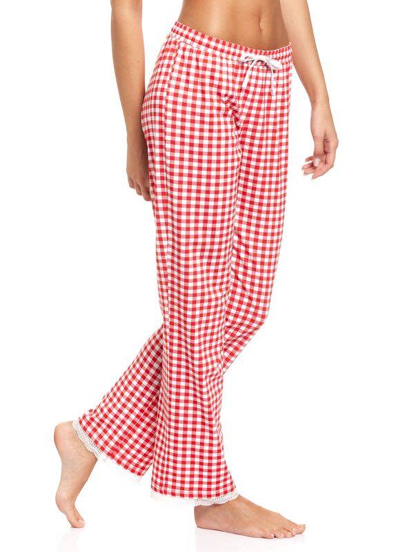 Nastrovje Potsdam Pussy Deluxe Red Plaid Damen Schlafhose rot allover Große Rabatte
