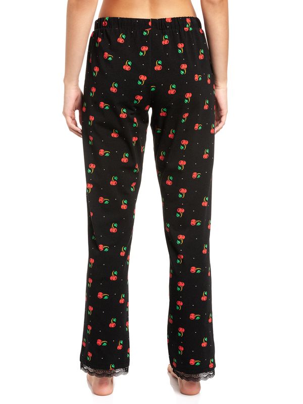 Nastrovje Potsdam Pussy Deluxe Cherries Damen Schlafhose schwarz allover Bestseller