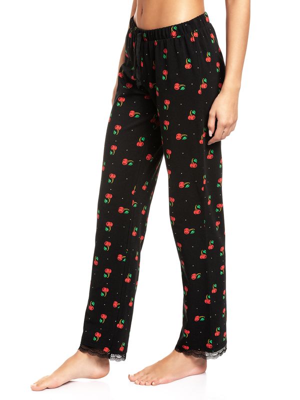Nastrovje Potsdam Pussy Deluxe Cherries Damen Schlafhose schwarz allover Bestseller