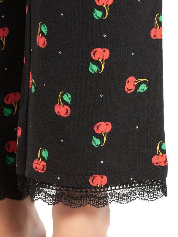 Nastrovje Potsdam Pussy Deluxe Cherries Damen Schlafhose schwarz allover Bestseller