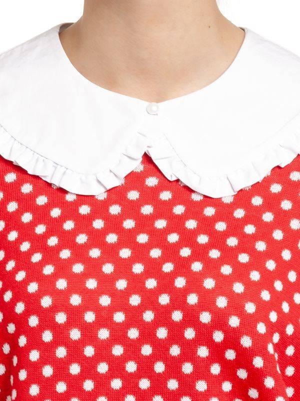 Nastrovje Potsdam Pussy Deluxe Chic Dotties Damen Strickpullover rot allover Saisonale Angebote
