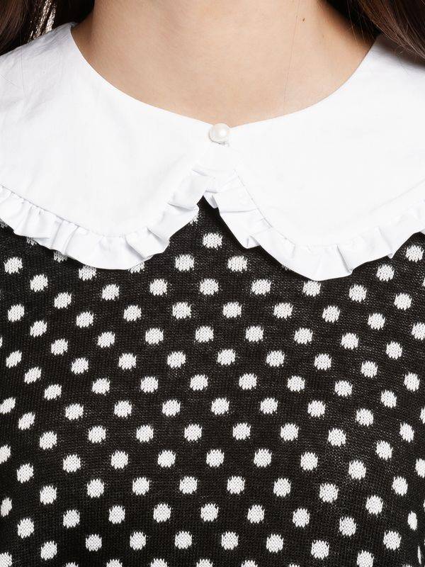 Nastrovje Potsdam Pussy Deluxe Dotties Damen Strickpullover schwarz allover Räumungsverkauf