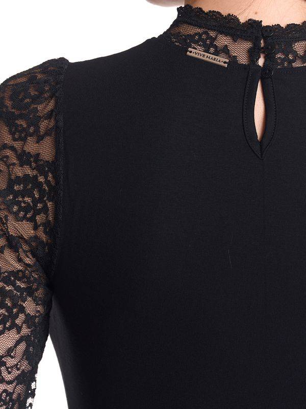 Nastrovje Potsdam Vive Maria Lace Vamp Damen Spitzenshirt schwarz Black Friday Preise