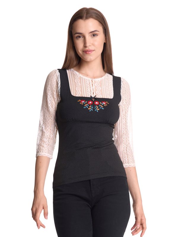Nastrovje Potsdam Vive Maria Meadow Girl Damen 3/4-Arm-Shirt creme/schwarz allover Im Verkauf