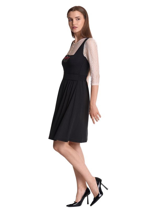 Nastrovje Potsdam Vive Maria Meadow Girl Damen A-Linien-Kleid creme/schwarz zollfrei