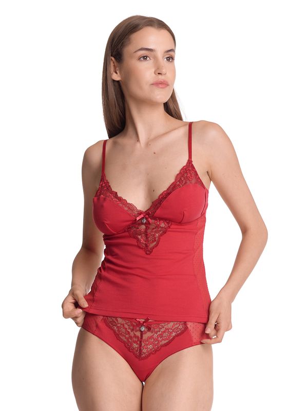 Nastrovje Potsdam Vive Maria Red Boudoir Damen Wäscheset: Top mit Panty rot Auslauf