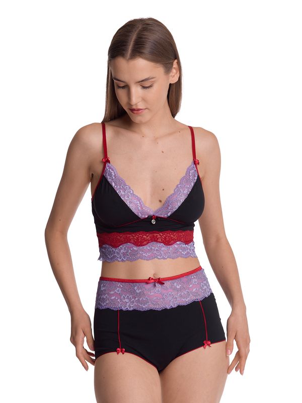 Nastrovje Potsdam Vive Maria Lavender Love Damen Wäscheset: Top mit Panty lilac/black Hotsell