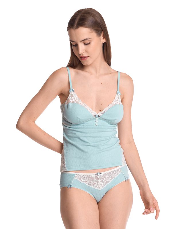 Nastrovje Potsdam Vive Maria My Nostalgia Damen Wäscheset: Top mit Panty blau Fabrikverkauf