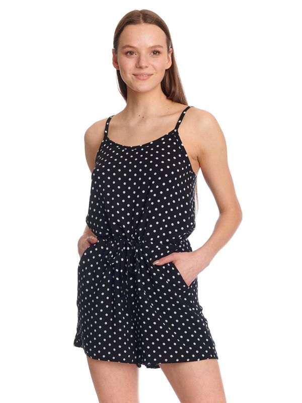Nastrovje Potsdam Pussy Deluxe Dotty Damen Jumpsuit schwarz allover Rabatt