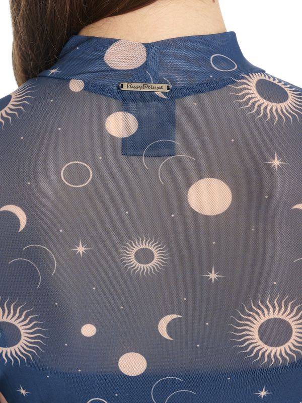 Nastrovje Potsdam Pussy Deluxe Celestial Blue Mystic Damen 2-in-1-Kleid blau allover Begrenztes Angebot