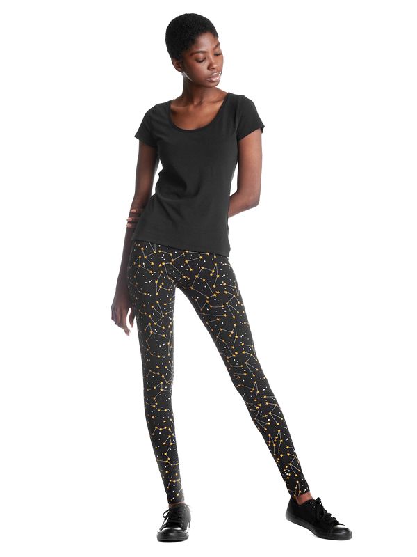 Nastrovje Potsdam Pussy Deluxe Celestial Stars Damen Leggings schwarz allover Preisnachlass
