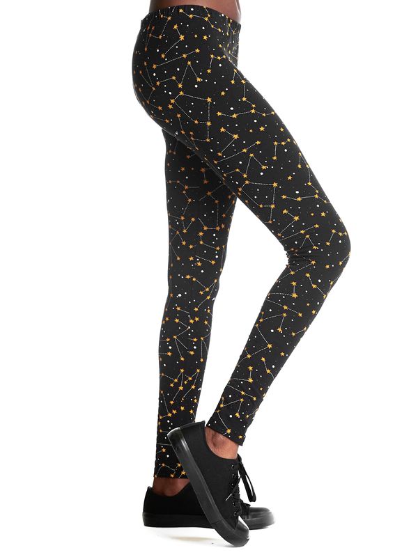 Nastrovje Potsdam Pussy Deluxe Celestial Stars Damen Leggings schwarz allover Preisnachlass