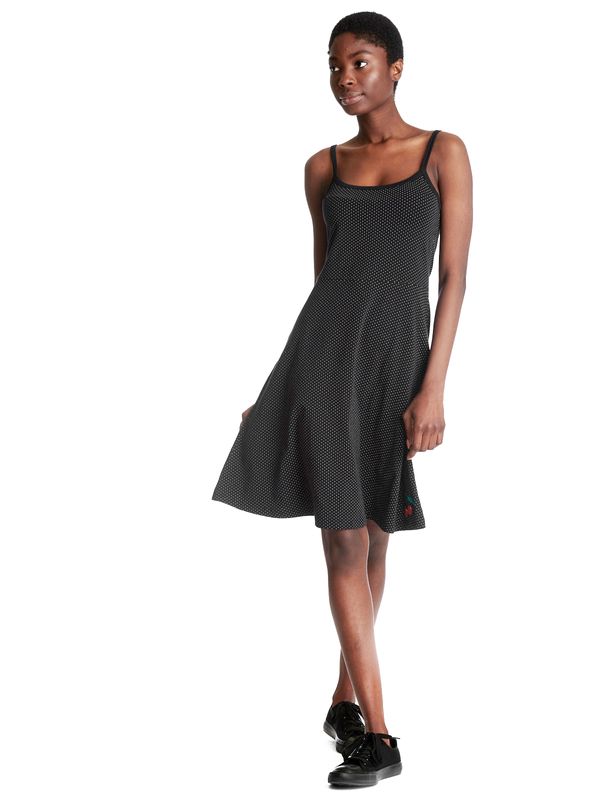 Nastrovje Potsdam Pussy Deluxe Dotties Cherry Damen Trägerkleid schwarz allover Cyber Monday