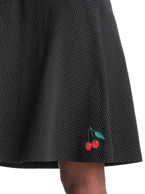 Nastrovje Potsdam Pussy Deluxe Dotties Cherry Damen Trägerkleid schwarz allover Cyber Monday