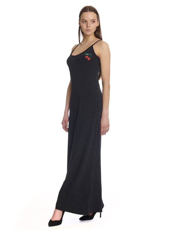 Nastrovje Potsdam Pussy Deluxe Dotties Cherry Damen Trägerkleid schwarz allover Osterangebot