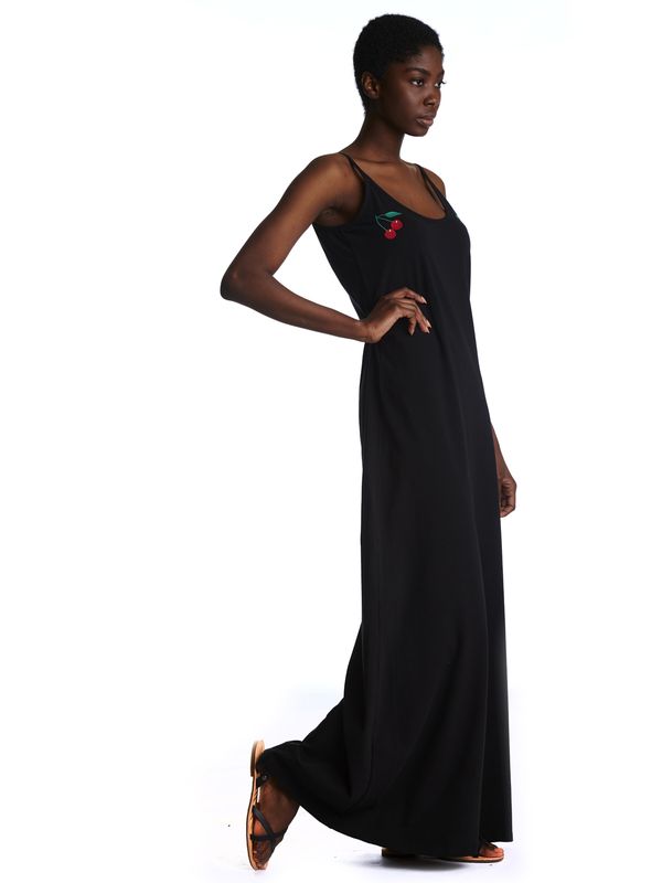 Nastrovje Potsdam Pussy Deluxe Dotties Cherry Damen Trägerkleid schwarz allover Osterangebot