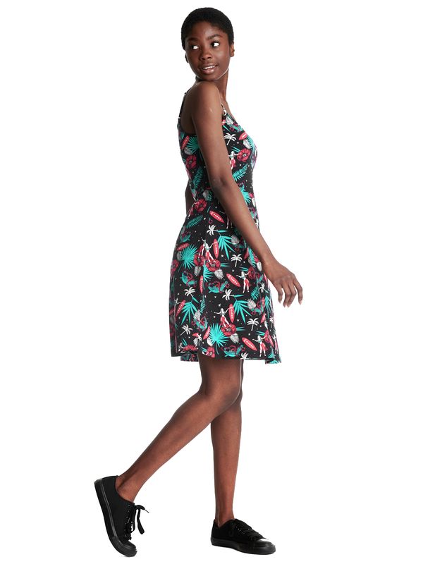 Nastrovje Potsdam Pussy Deluxe Aloha Damen Trägerkleid schwarz/allover Muttertagsangebot