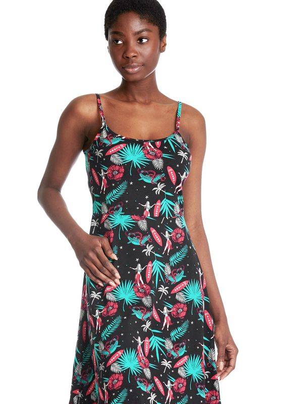 Nastrovje Potsdam Pussy Deluxe Aloha Damen Trägerkleid schwarz/allover Muttertagsangebot