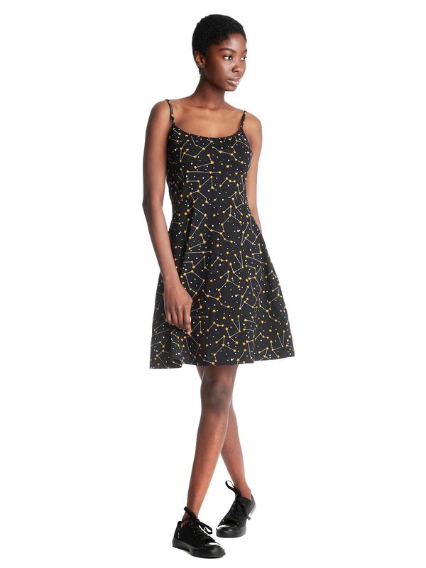 Nastrovje Potsdam Pussy Deluxe Celestial Stars Damen Trägerkleid schwarz allover Jubiläumsangebot