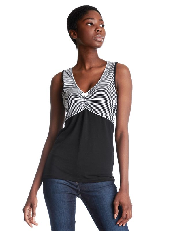 Nastrovje Potsdam Pussy Deluxe Mini Stripes Damen Tanktop schwarz allover Lagerräumung