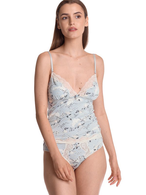 Nastrovje Potsdam Vive Maria Blue Dawn Damen Wäscheset: Top mit Slip blau allover Zeitbegrenzte Promotion