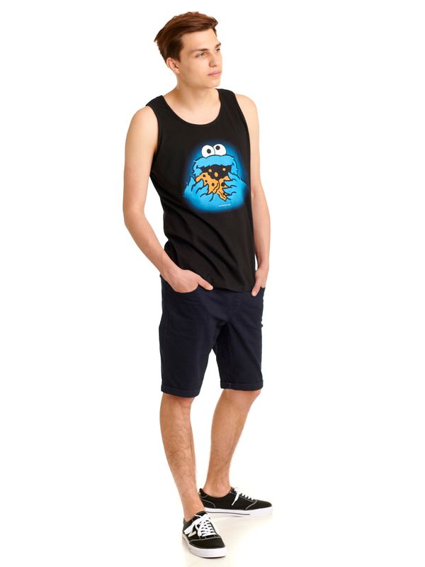 Nastrovje Potsdam Sesamstrasse Cookie Monster Herren Tanktop schwarz Black Friday Preise
