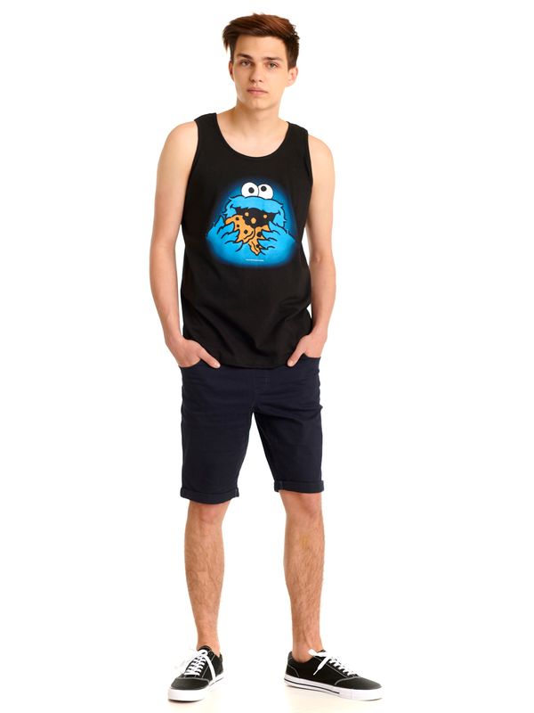 Nastrovje Potsdam Sesamstrasse Cookie Monster Herren Tanktop schwarz Black Friday Preise