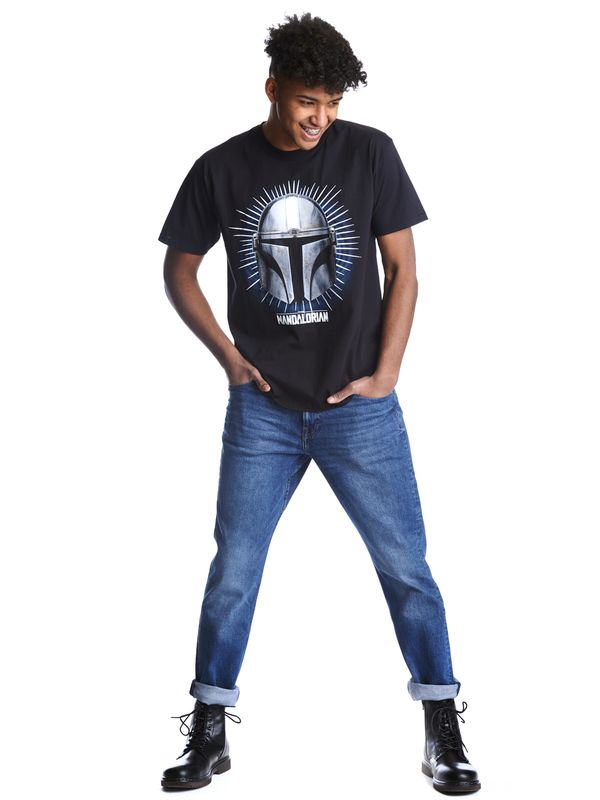 Nastrovje Potsdam The Mandalorian Warrior Herren T-Shirt schwarz Im Verkauf