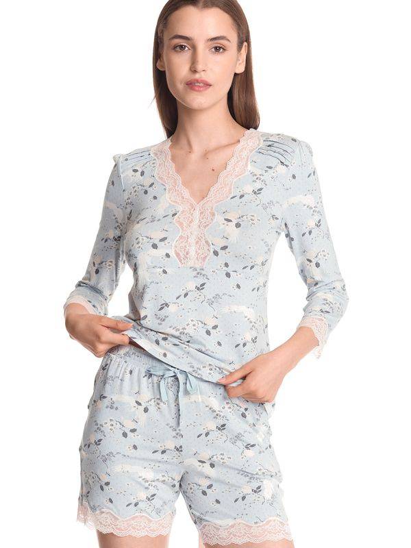 Nastrovje Potsdam Vive Maria Blue Sky Damen Pyjama blau allover zollfrei