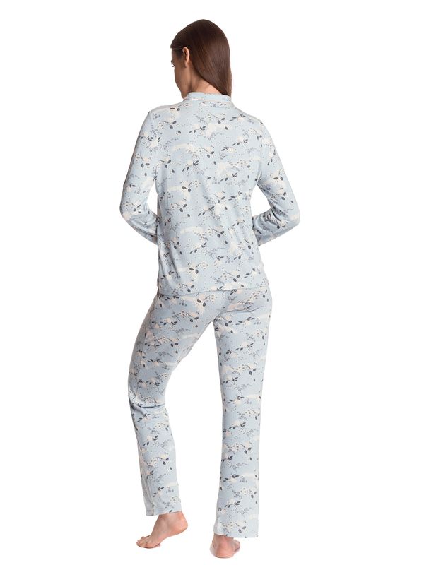 Nastrovje Potsdam Vive Maria Blue Monday Damen Pyjama blau allover 50% Rabatt für begrenzte Zeit