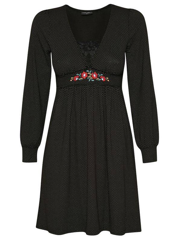 Nastrovje Potsdam Vive Maria Meadow Love Damen A-Linien-Kleid schwarz allover 2025