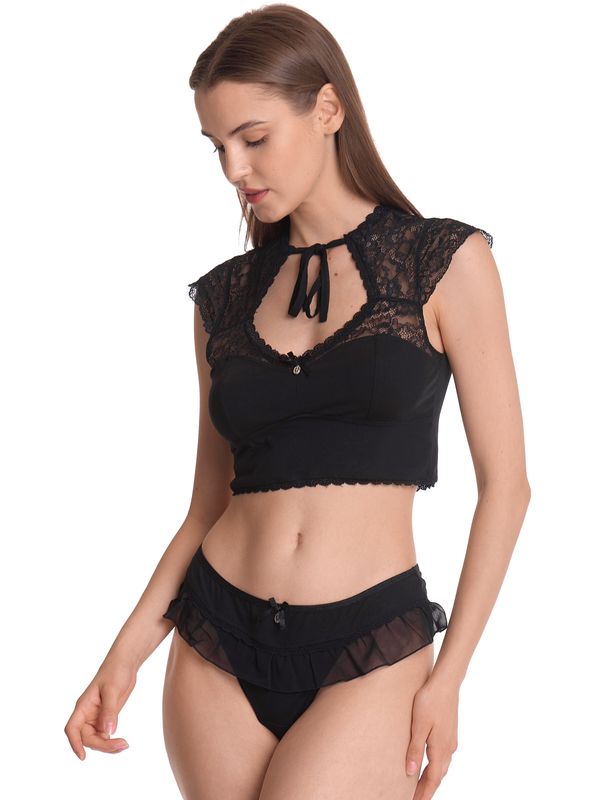 Nastrovje Potsdam Vive Maria Ladylove Damen Wäscheset: Top mit Slip schwarz Outlet