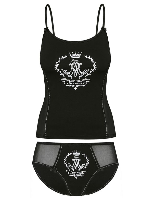 Nastrovje Potsdam Vive Maria Princess Revival Damen Wäscheset: Top mit Slip schwarz Günstiger Verkauf