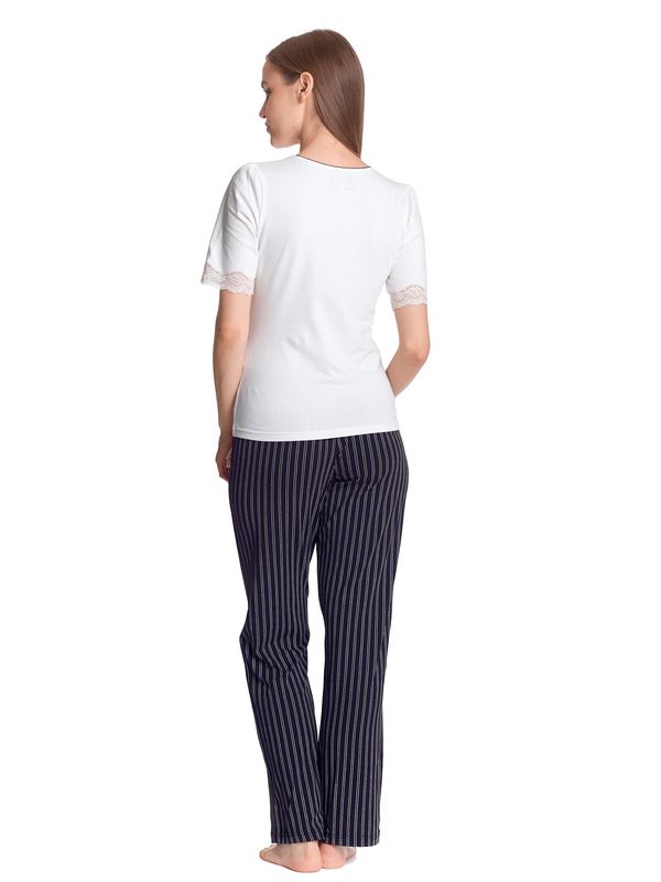 Nastrovje Potsdam Vive Maria Like A Princess Damen Pyjama creme/schwarz allover Fabrikverkauf