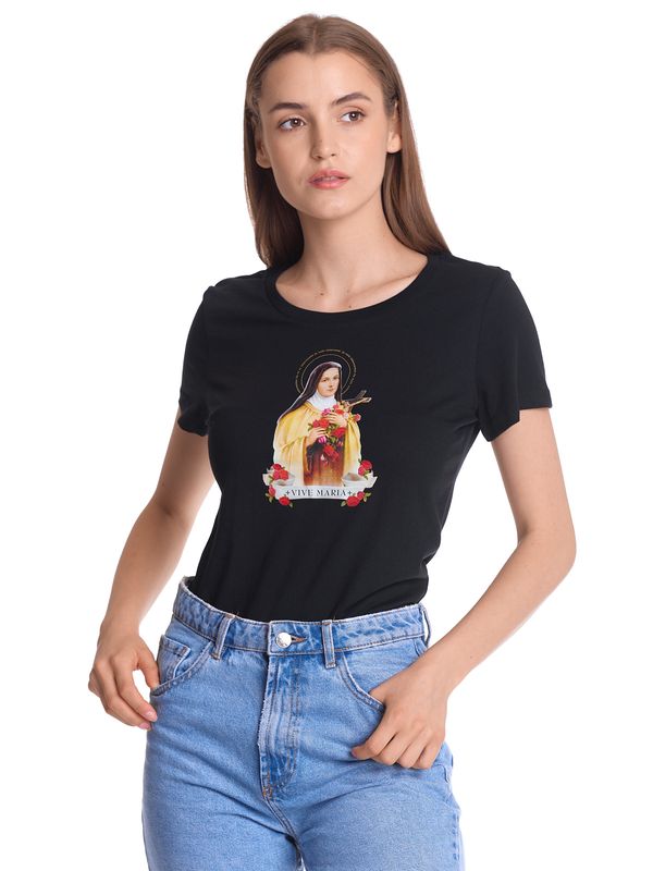 Nastrovje Potsdam Vive Maria Holy Therese Damen T-Shirt schwarz Blitzverkäufe