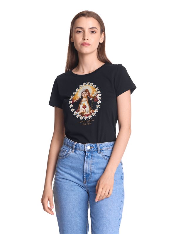 Nastrovje Potsdam Vive Maria Holy Love Damen T-Shirt schwarz Fabrik Onlineshop
