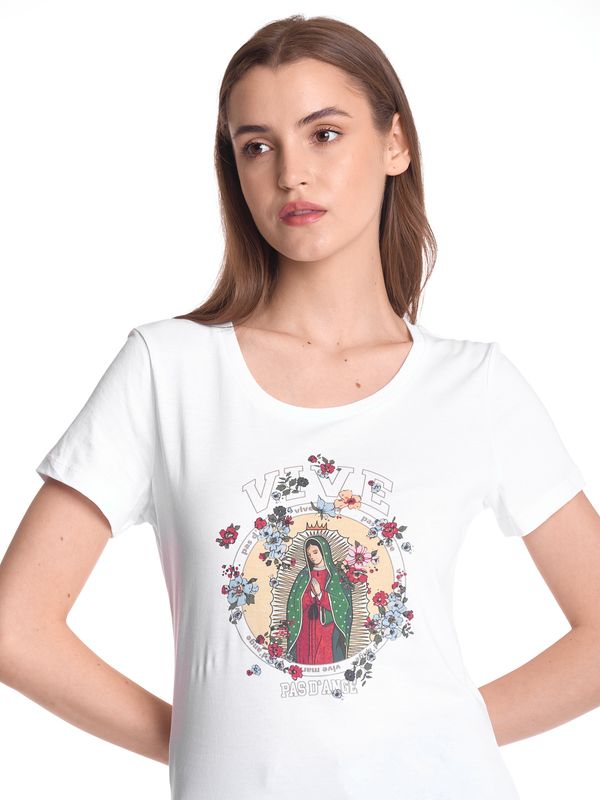 Nastrovje Potsdam Vive Maria College Maria Damen T-Shirt weiss Rabatt
