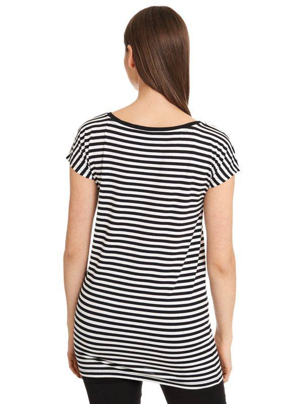 Nastrovje Potsdam Pussy Deluxe Stripes Loose Damen Loose-Shirt schwarz/weiß Begrenztes Angebot