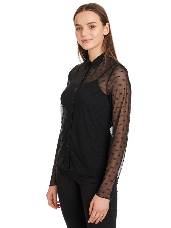 Nastrovje Potsdam Pussy Deluxe Black Dots Damen Langarmbluse schwarz Osterangebot