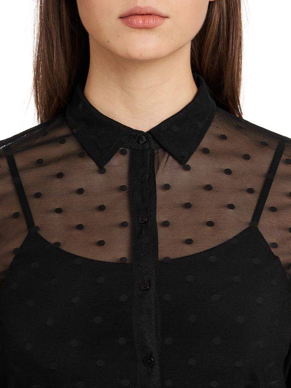 Nastrovje Potsdam Pussy Deluxe Black Dots Damen Langarmbluse schwarz Osterangebot
