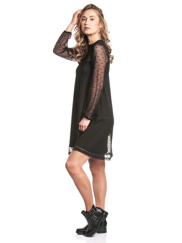 Nastrovje Potsdam Pussy Deluxe Black Dots Damen A-Linien-Kleid schwarz Muttertagsangebot