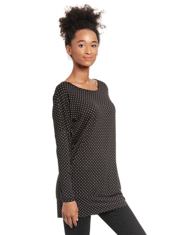 Nastrovje Potsdam Pussy Deluxe Little Dots Damen Langarmshirt schwarz allover Jubiläumsangebot