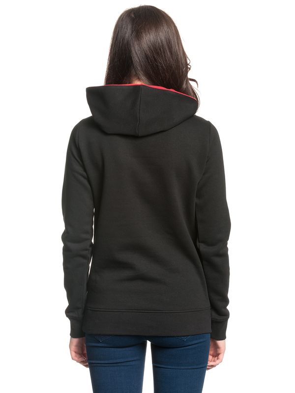 Nastrovje Potsdam Pussy Deluxe Logo Damen Schalkragenpullover schwarz/rot Top Angebot