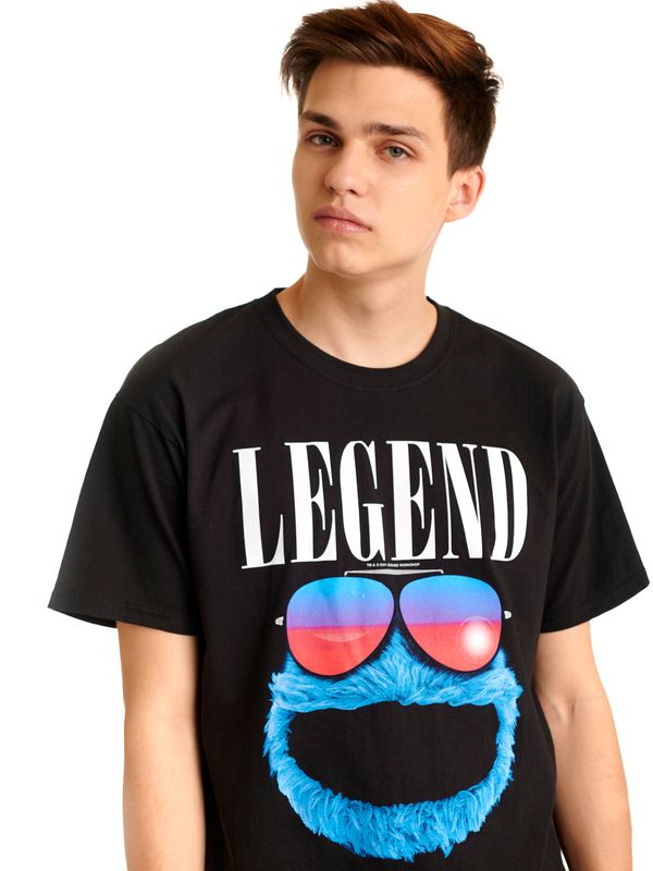 Nastrovje Potsdam Sesamstrasse Cookie Legend Herren T-Shirt schwarz Saisonale Angebote