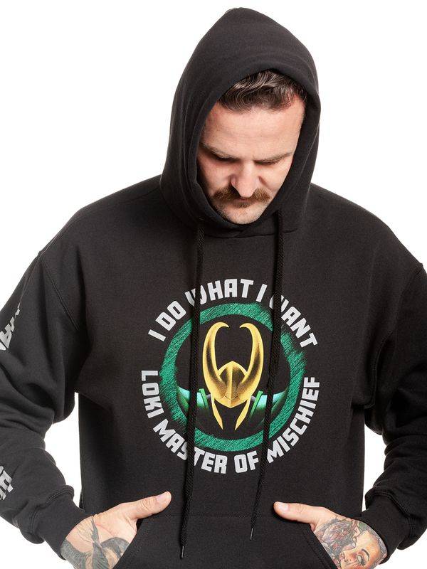 Nastrovje Potsdam Loki Master Of Mischief Herren Kapuzensweatshirt schwarz Tägliche Deals