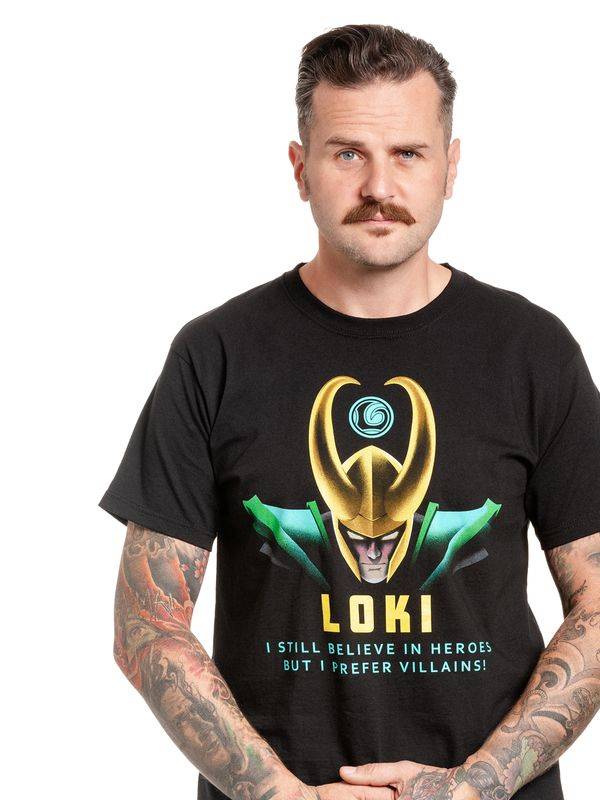 Nastrovje Potsdam Loki Villains Herren T-Shirt schwarz Sonderangebote