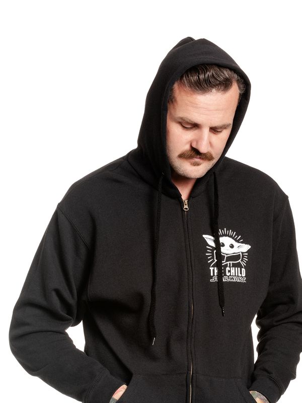 Nastrovje Potsdam The Mandalorian Baby Yoda Herren Kapuzensweatjacke schwarz Riesige Ersparnisse